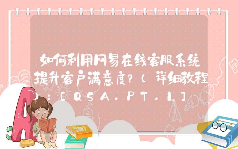 如何利用网易在线客服系统提升客户满意度？（详细教程）