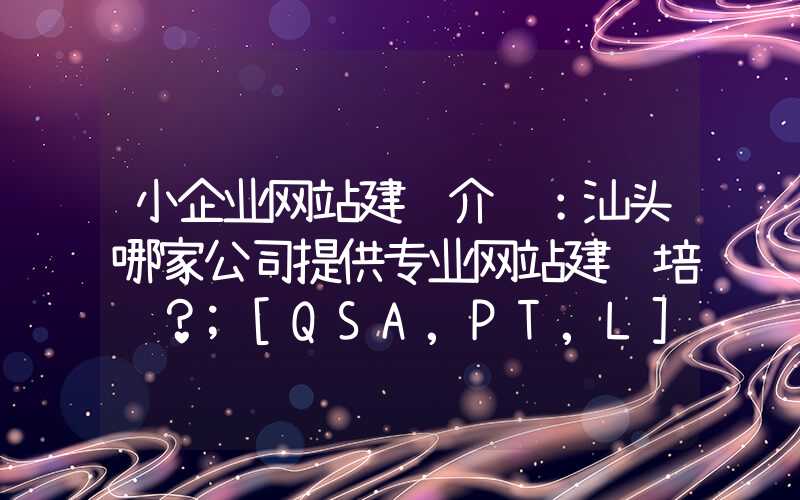 小企业网站建设介绍：汕头哪家公司提供专业网站建设培训？