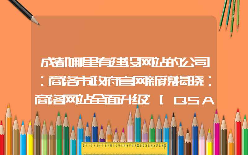 成都哪里有建设网站的公司：商洛市政府官网新貌揭晓：商洛网站全面升级