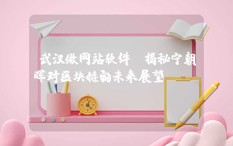 武汉做网站软件：揭秘宁朝晖对区块链的未来展望