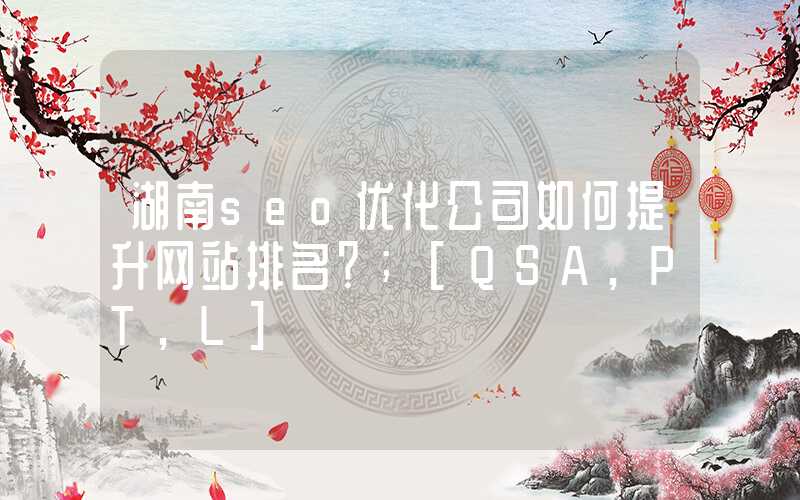 湖南seo优化公司如何提升网站排名？