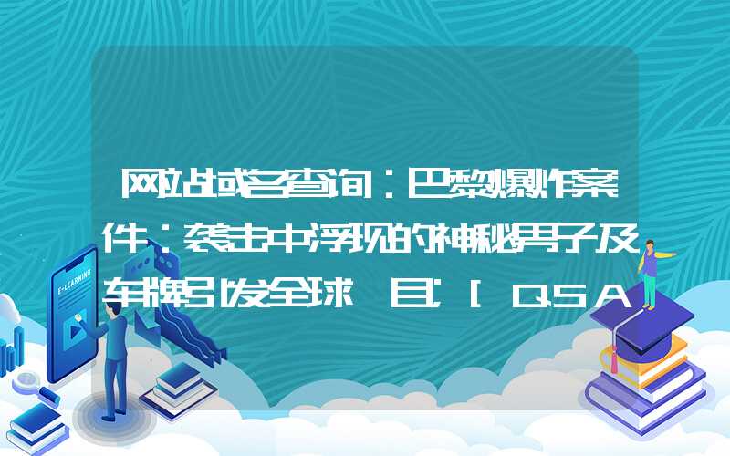 网站域名查询：巴黎爆炸案件：袭击中浮现的神秘男子及车牌引发全球瞩目