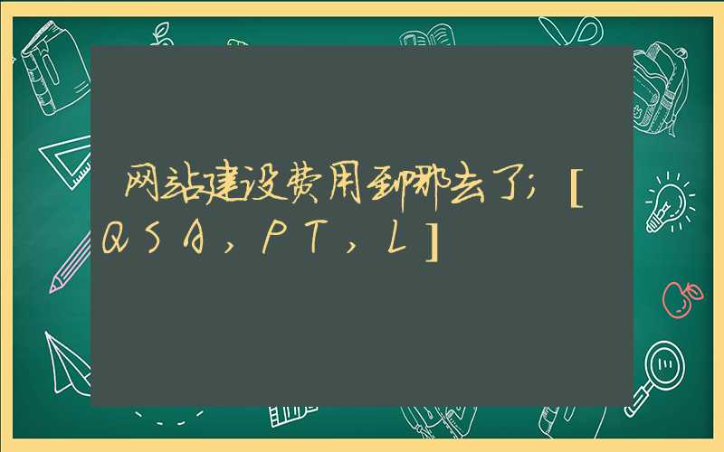 网站建设费用到哪去了