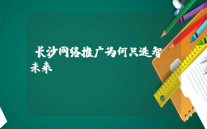 长沙网络推广为何只选智投未来？