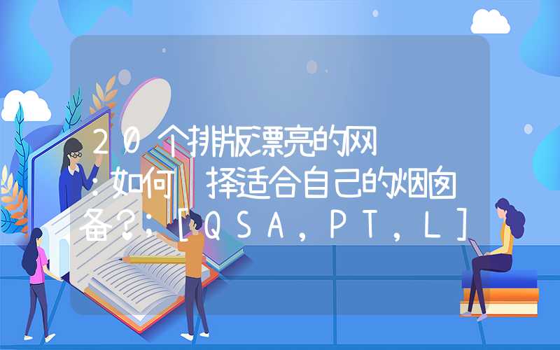 20个排版漂亮的网页设计：如何选择适合自己的烟囱设备？