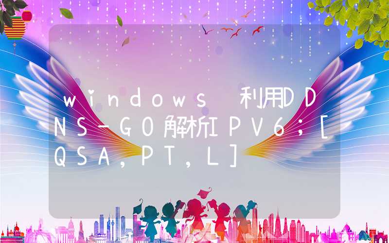 windows 利用DDNS-GO解析IPV6