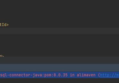 出现以上报错：Could not find artifact mysql:mysql-connector-java:pom:8.0.35 in alimaven