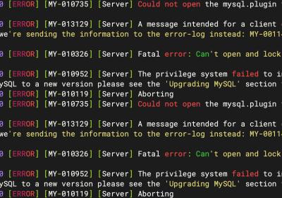 MySQL初始化之后启动报错(mysqld: Table ‘mysql.plugin‘ doesn‘t exist）