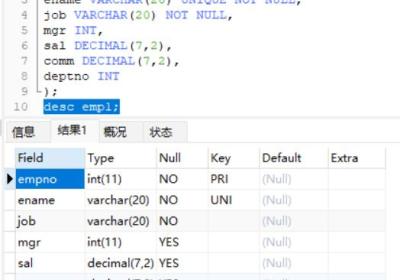 MySQL学习总结（查询所有字段、查询指定字段、查询去重数据、条件查询）