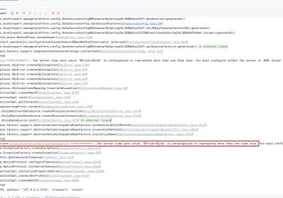 com.mysql.cj.exceptions.InvalidConnectionAttributeException: The server time zone value ‘ÖÐ¹ú±ê×解决方案