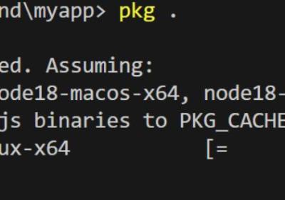 pkg打包node.js全流程及解决pkg打包慢