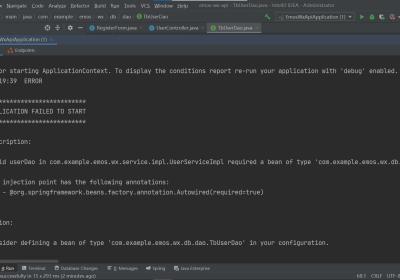 Error starting ApplicationContext. To display the conditions report re-run your application with ‘de