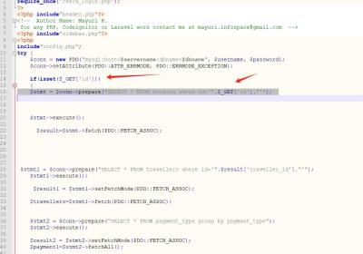 SourceCodester Online Tours & Travels Management System pay.php sql injection