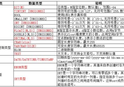 【MySQL】数据类型（常见类型）-- 详解