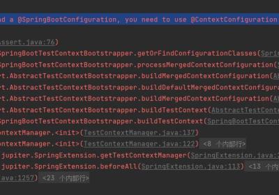 java.lang.IllegalStateException: Unable to find a @SpringBootConfiguration, you need to use @Context