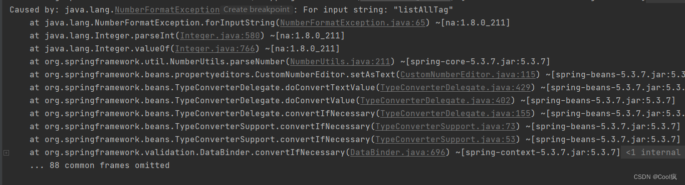 报错信息Failed to convert value of type ‘java.lang.String‘ to required type ‘java.lang.Integer‘,请添加图片描述,第1张