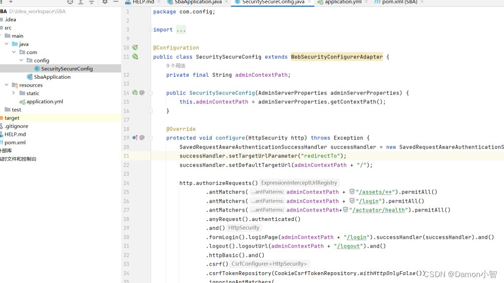 SpringBoot-SBA增加Security机制,第1张