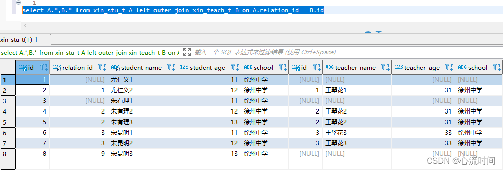 Mysql表关联简单介绍（inner join、left join、right join、full join不支持、笛卡尔积）,在这里插入图片描述,第6张