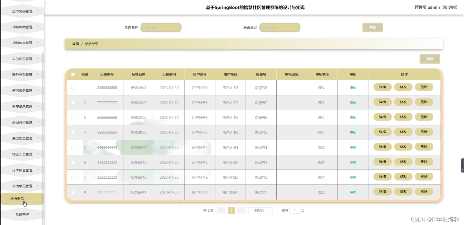 计算机毕业设计 基于SpringBoot的智慧社区管理系统的设计与实现 Java实战项目 附源码+文档+视频讲解,第29张