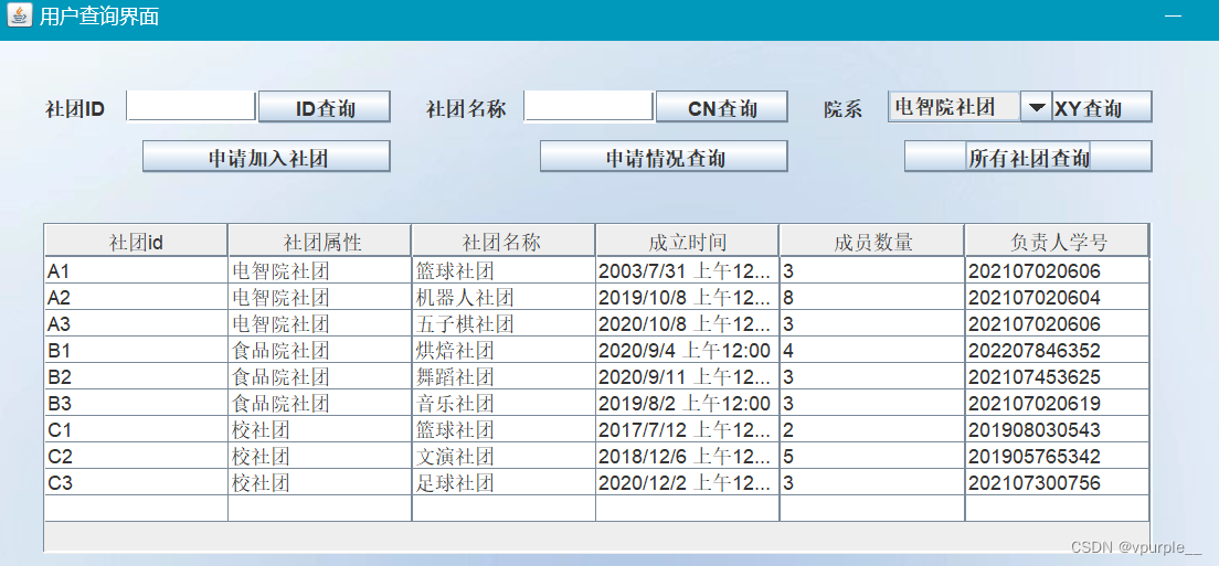 【JAVA GUI+MYSQL]社团信息管理系统,第18张