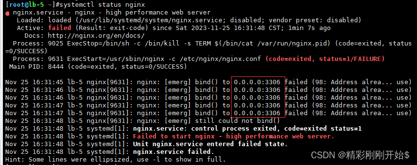 Job for nginx.service failed because the control process exited with error code. See “systemctl stat,第1张