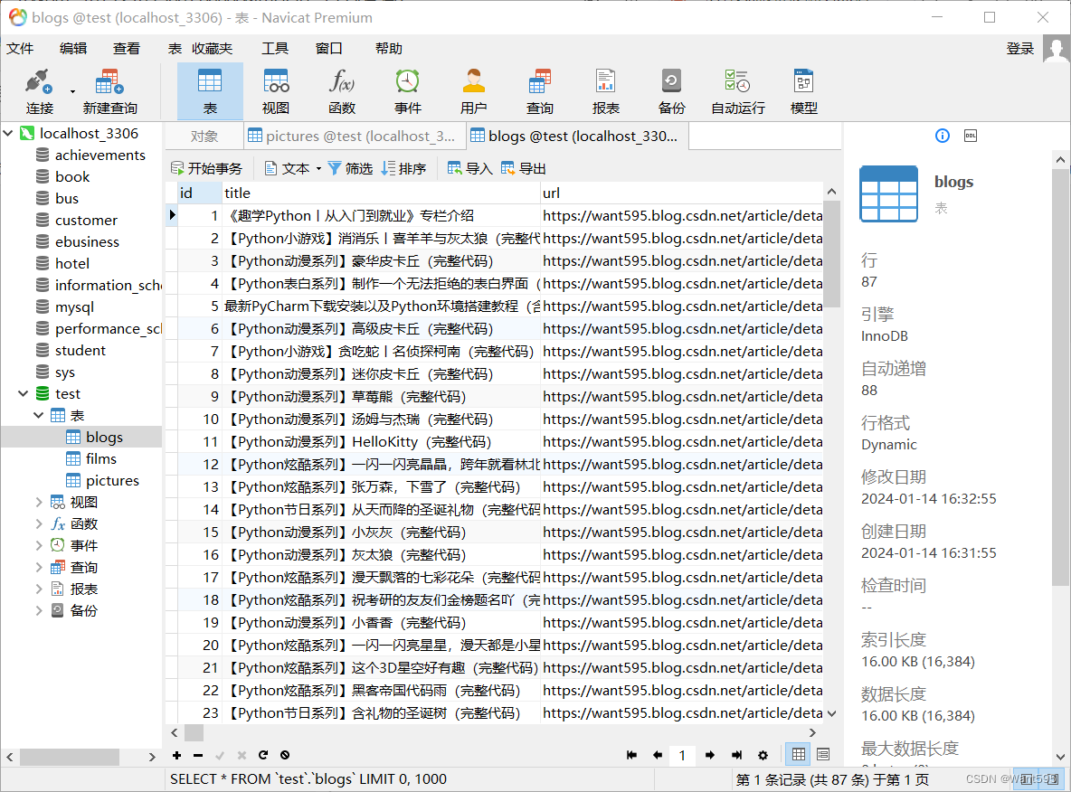 网络爬虫丨基于scrapy+mysql爬取博客信息并保存到数据库中,9,第8张