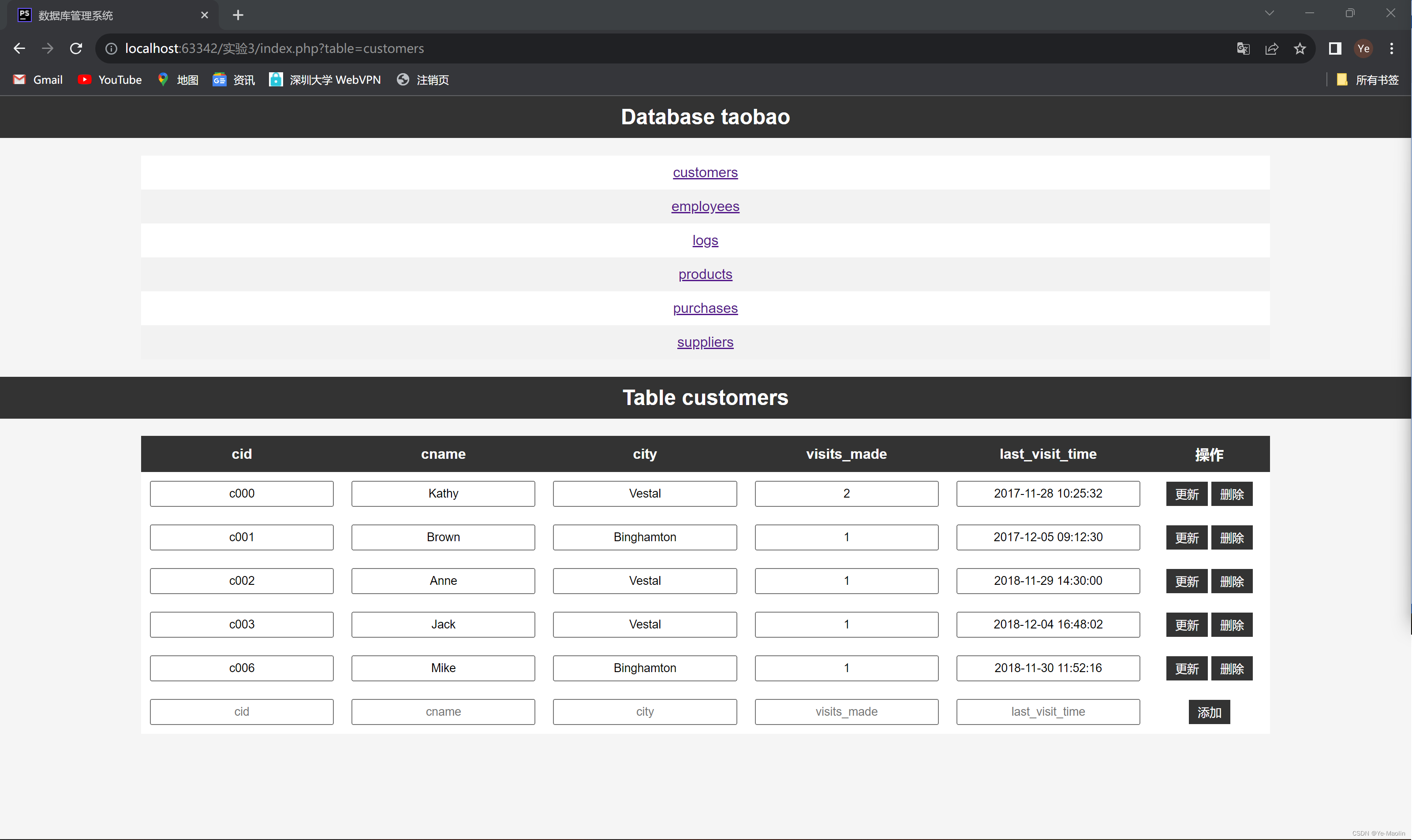 【PHP网页应用】MySQL数据库增删改查 基础版,第2张