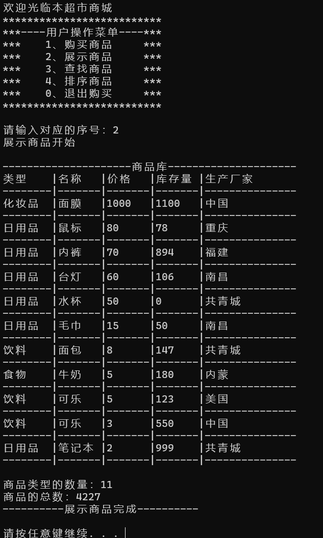 超市商品管理系统设计 C++实现,在这里插入图片描述,第8张