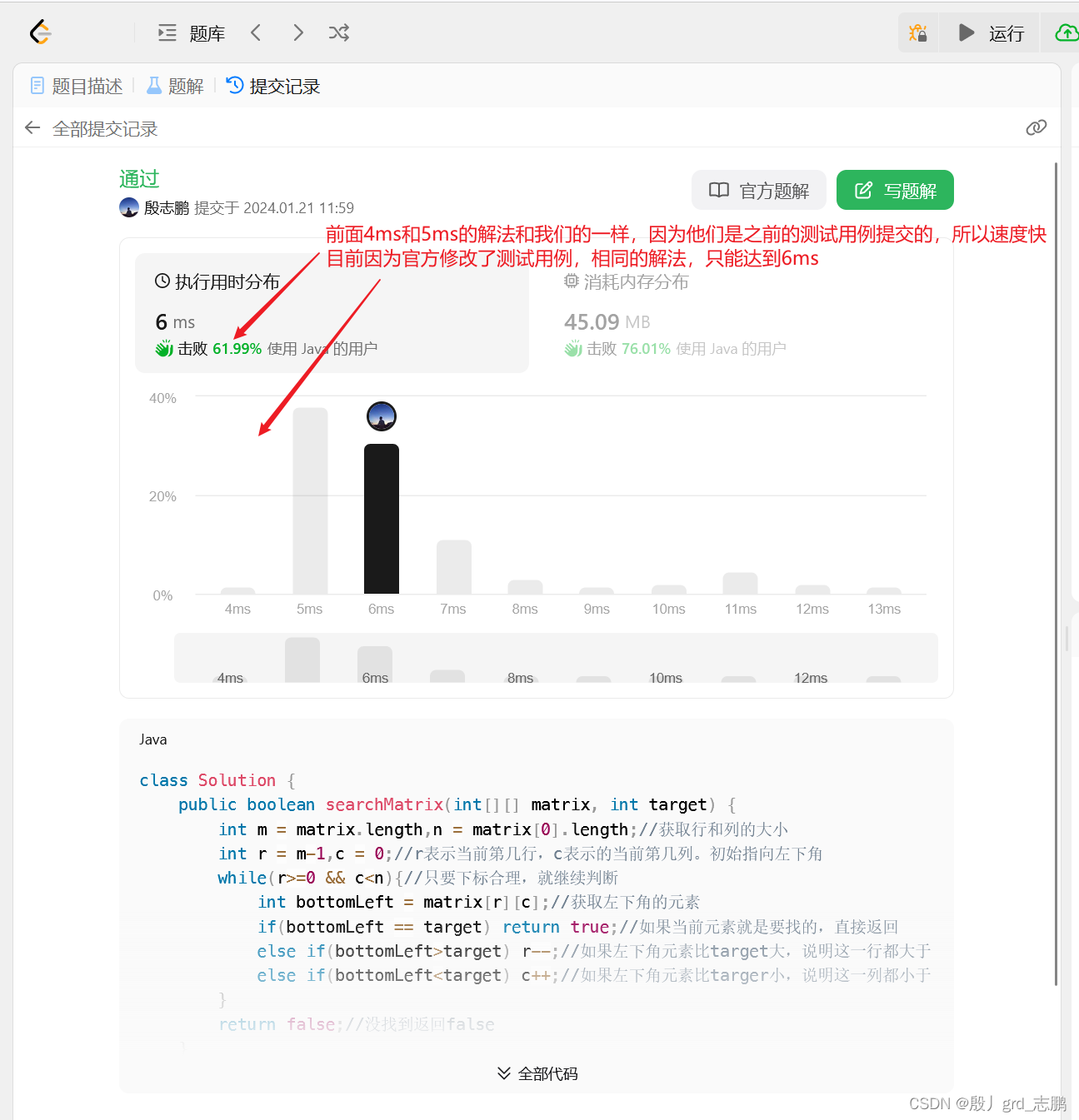 java数据结构与算法刷题-----LeetCode240. 搜索二维矩阵 II,在这里插入图片描述,第6张