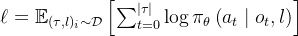 大模型机器人的爆发时刻：从RoboFlamingo、OK-Robot到、CMU 18万机器人、Digit,\ell=\mathbb{E}_{(\tau, l)_{i} \sim \mathcal{D}}\left[\sum_{t=0}^{|\tau|} \log \pi_{\theta}\left(a_{t} \mid o_{t}, l\right)\right],第17张