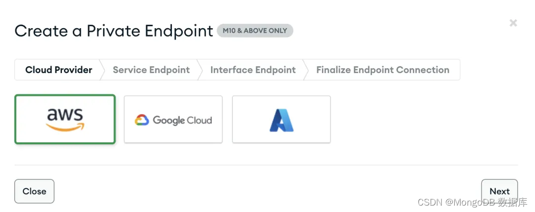 一文读懂：MongoDB Atlas怎样在AWS和Google Cloud上进行私有端点配置？,在这里插入图片描述,第4张