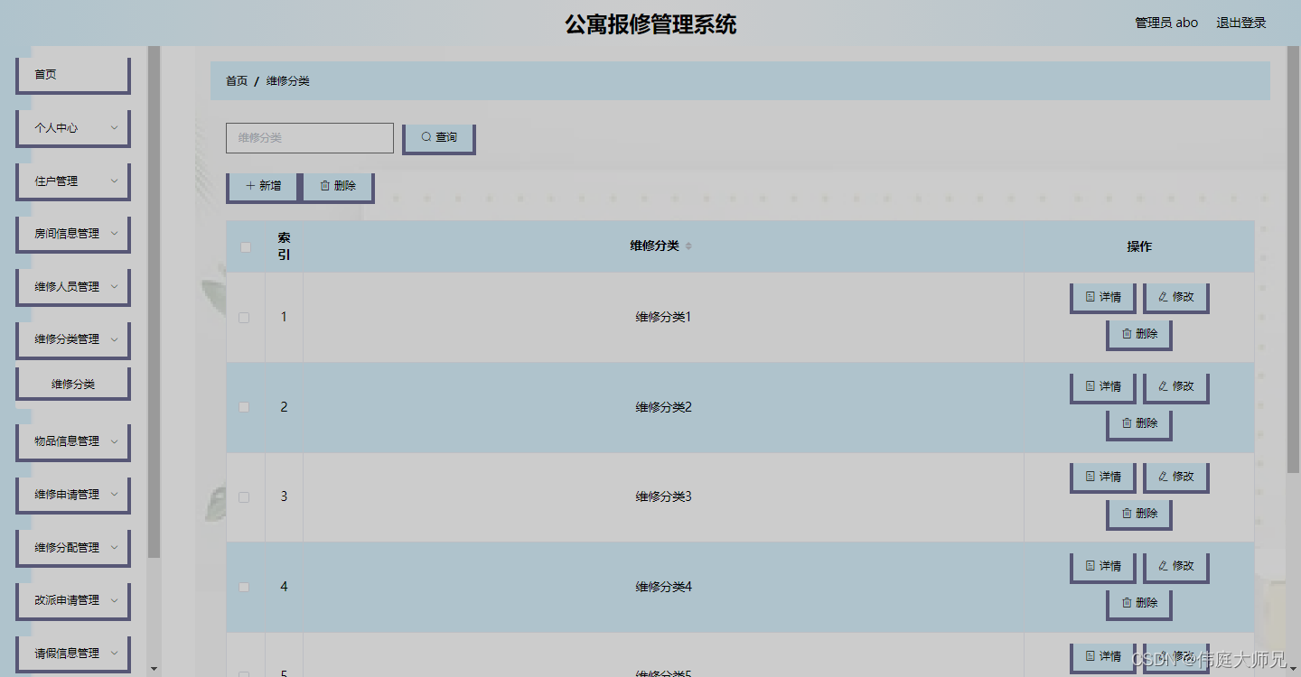 公寓报修|公寓报修管理系统|基于springboot公寓报修管理系统设计与实现(源码+数据库+文档),第5张