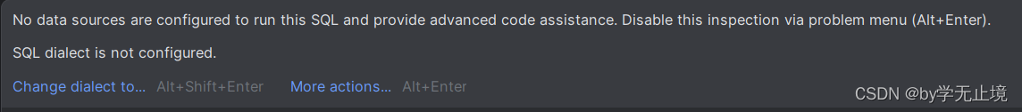 No data sources are configured to run this SQL and provide advanced code assistance-笔记,第1张