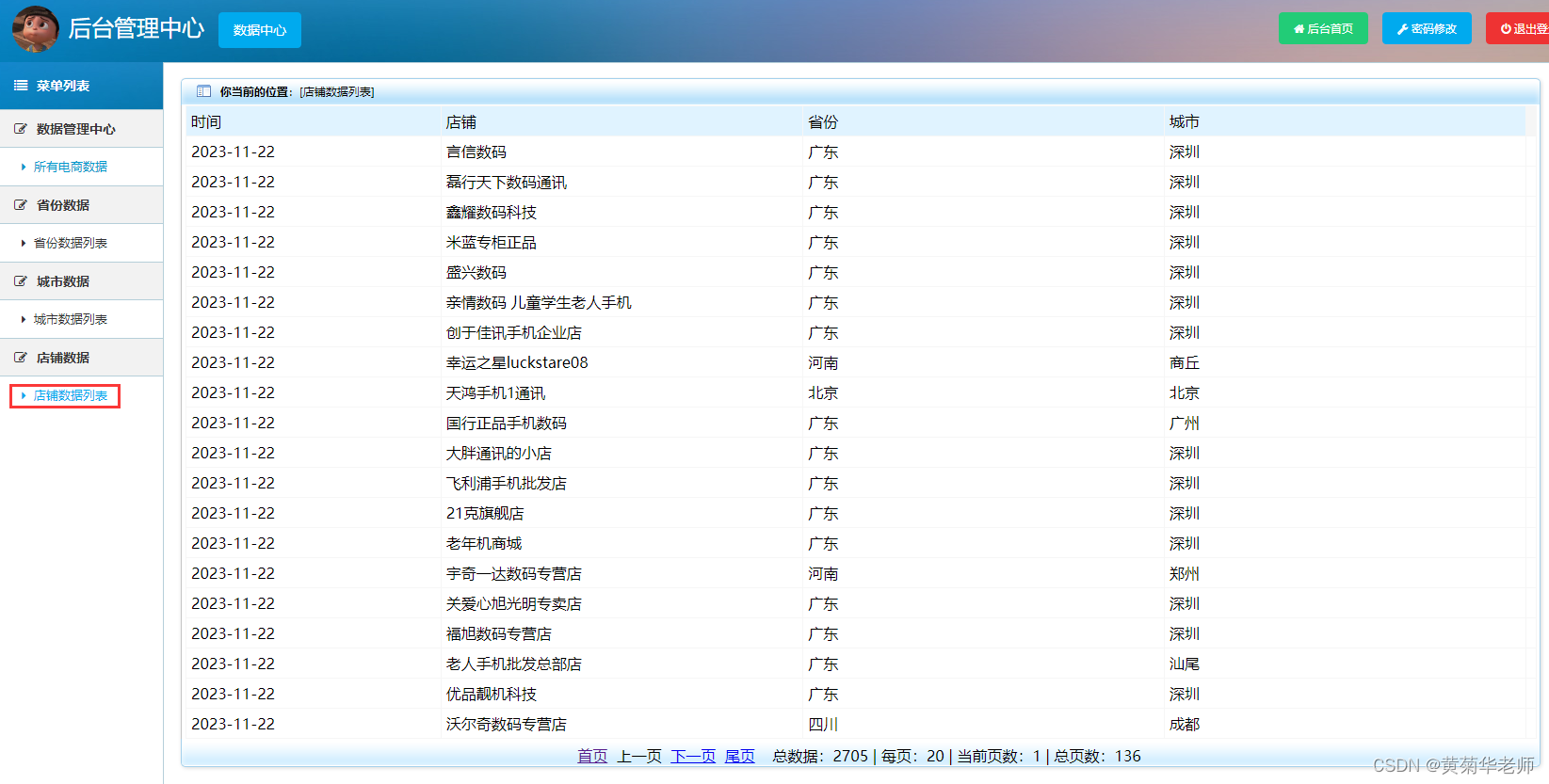 Python爬虫淘宝手机数据可视化分析大屏全屏系统,第6张