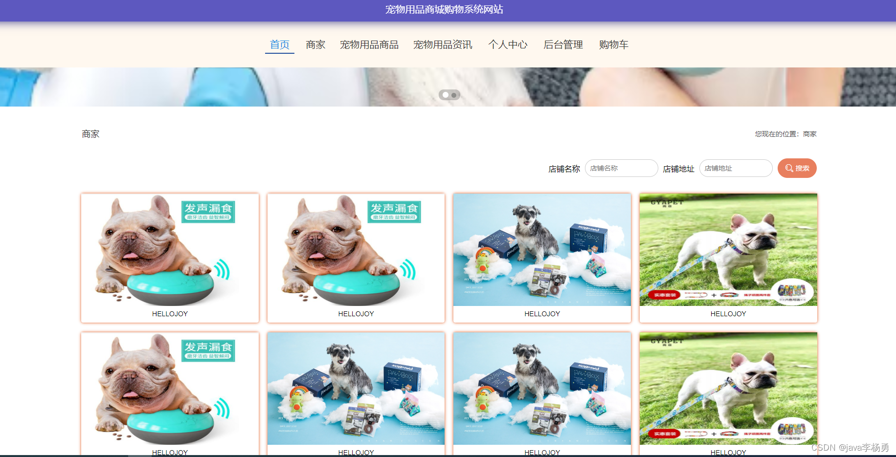 基于Java+Springboot+Vue+elememt宠物用品商城系统设计实现,第5张