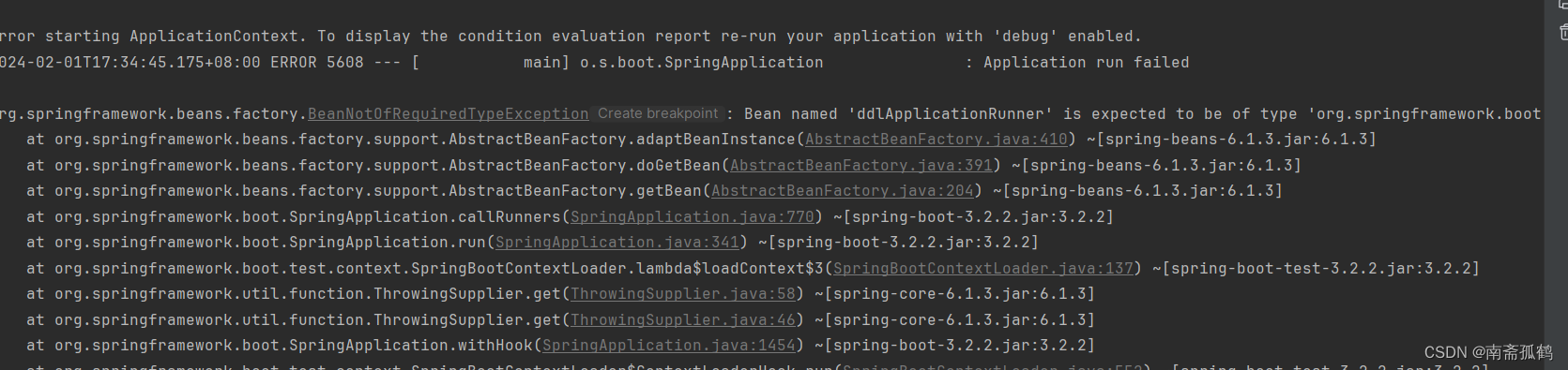 Bean named ‘ddlApplicationRunner‘ is expected to be of type ‘org.springframework.boot. Runner‘ 。。。,第1张