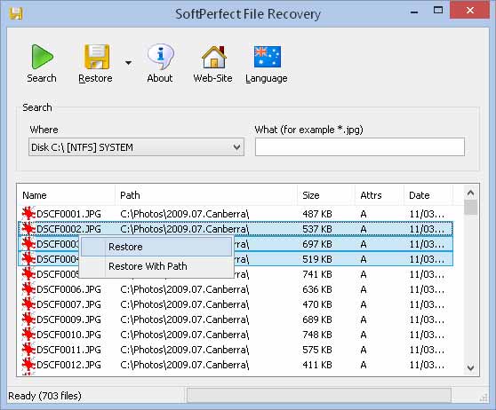 适用于 Windows 1110 电脑 的 13 个最佳文件恢复软件,SoftPerfect 文件恢复,第13张