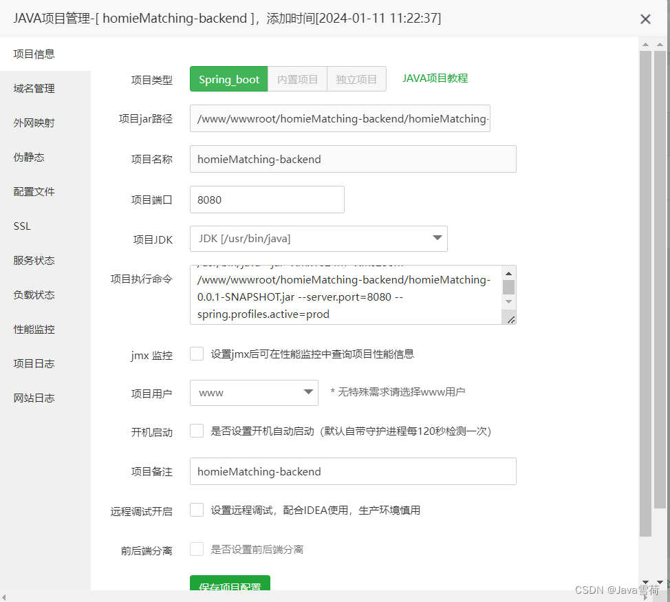 宝塔部署 Vue + Spring Boot + MySQL + Redis 项目保姆级教程,第30张