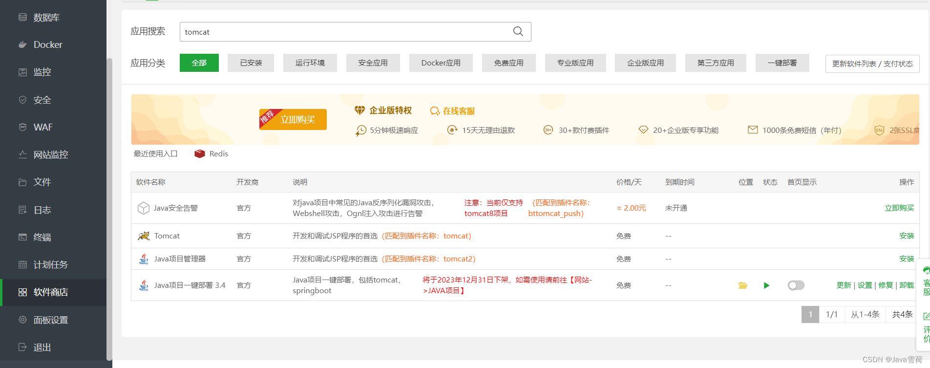 宝塔部署 Vue + Spring Boot + MySQL + Redis 项目保姆级教程,第2张