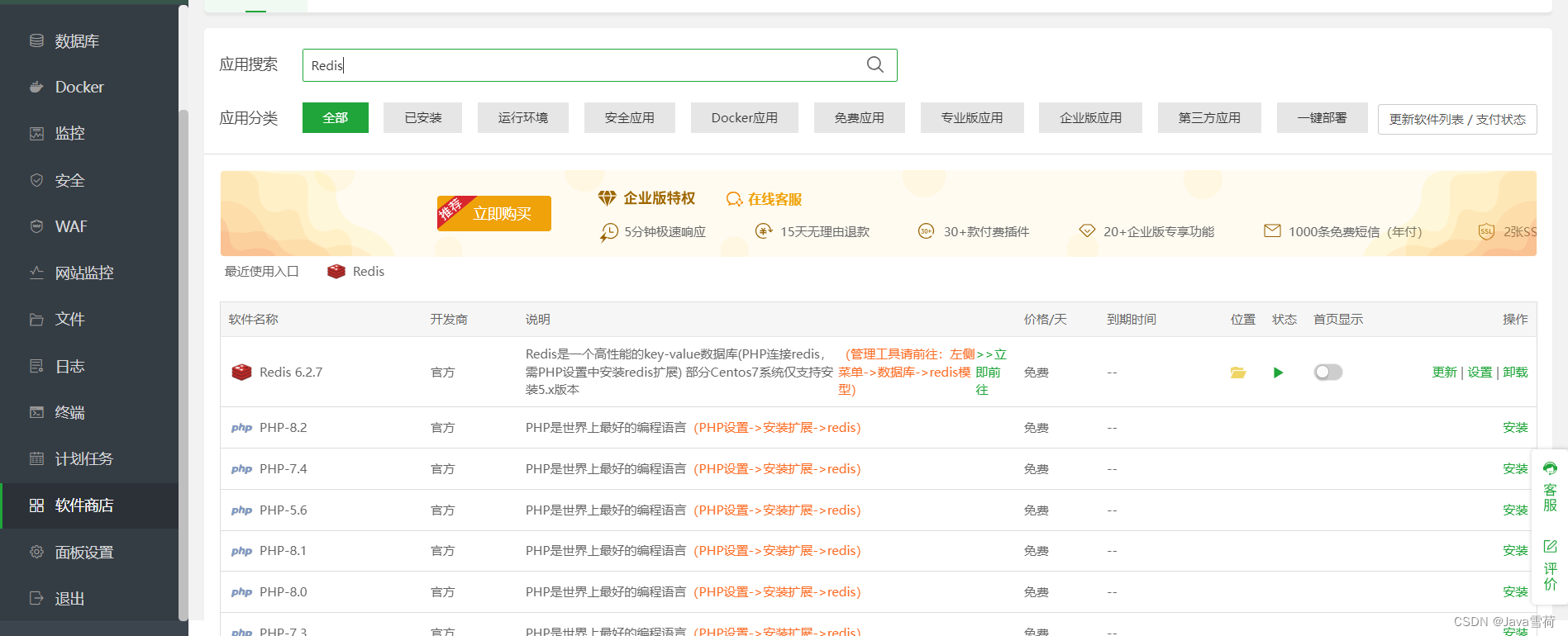 宝塔部署 Vue + Spring Boot + MySQL + Redis 项目保姆级教程,第7张