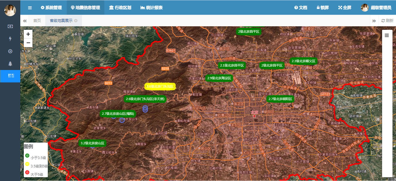 基于SpringBoot和PotsGIS的各省地震震发可视化分析,第4张