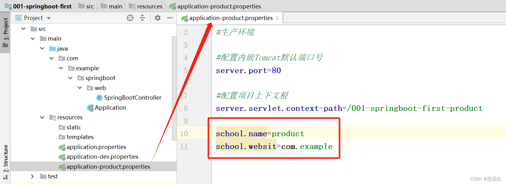 springboot中获取配置文件中属性值的几种方式,在这里插入图片描述,第1张