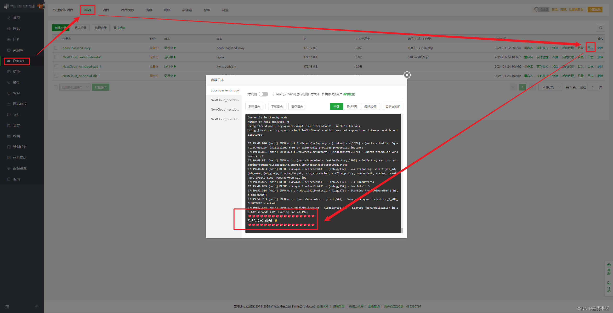 【保姆级教程】SpringBoot后端项目在Linux服务器中使用宝塔面板进行Docker部署,在这里插入图片描述,第10张