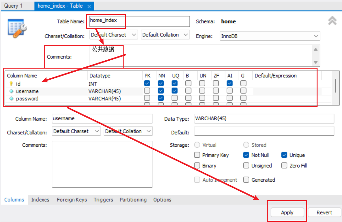 MySQL用法---MySQL Workbench创建数据库和表,第5张