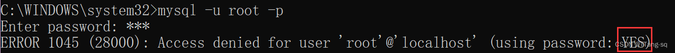 mysql 5.7 登录报错：ERROR 1045 (28000): Access denied for user ‘root‘@‘localhost‘ (using password: YES),在这里插入图片描述,第3张