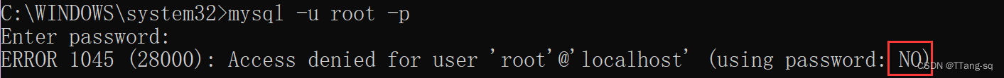 mysql 5.7 登录报错：ERROR 1045 (28000): Access denied for user ‘root‘@‘localhost‘ (using password: YES),在这里插入图片描述,第2张