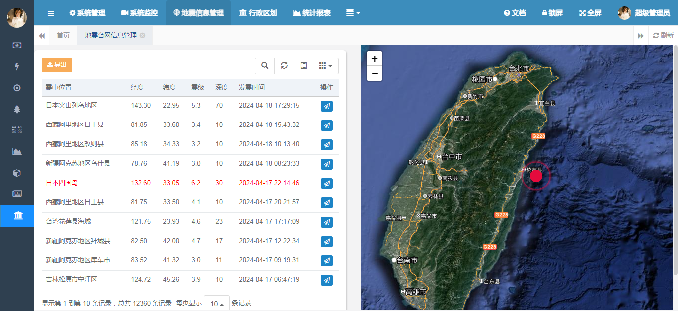 基于SpringBoot和Leaflet的地震台网信息预警可视化,第4张