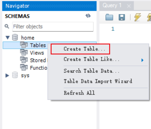 MySQL用法---MySQL Workbench创建数据库和表,第4张