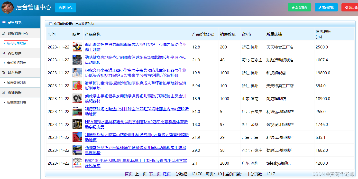 Python淘宝体育用品销售数据爬虫可视化分析大屏全屏系统,第1张