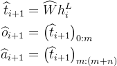 带RL的机器人：从类似预测下一个token的伯克利Digit到CMU 18万机器人,\begin{aligned} \widehat{t}_{i+1} & =\widehat{W} h_{i}^{L} \ \widehat{o}_{i+1} & =\left(\widehat{t}_{i+1}\right)_{0: m} \ \widehat{a}_{i+1} & =\left(\widehat{t}_{i+1}\right)_{m:(m+n)} \end{aligned},第57张